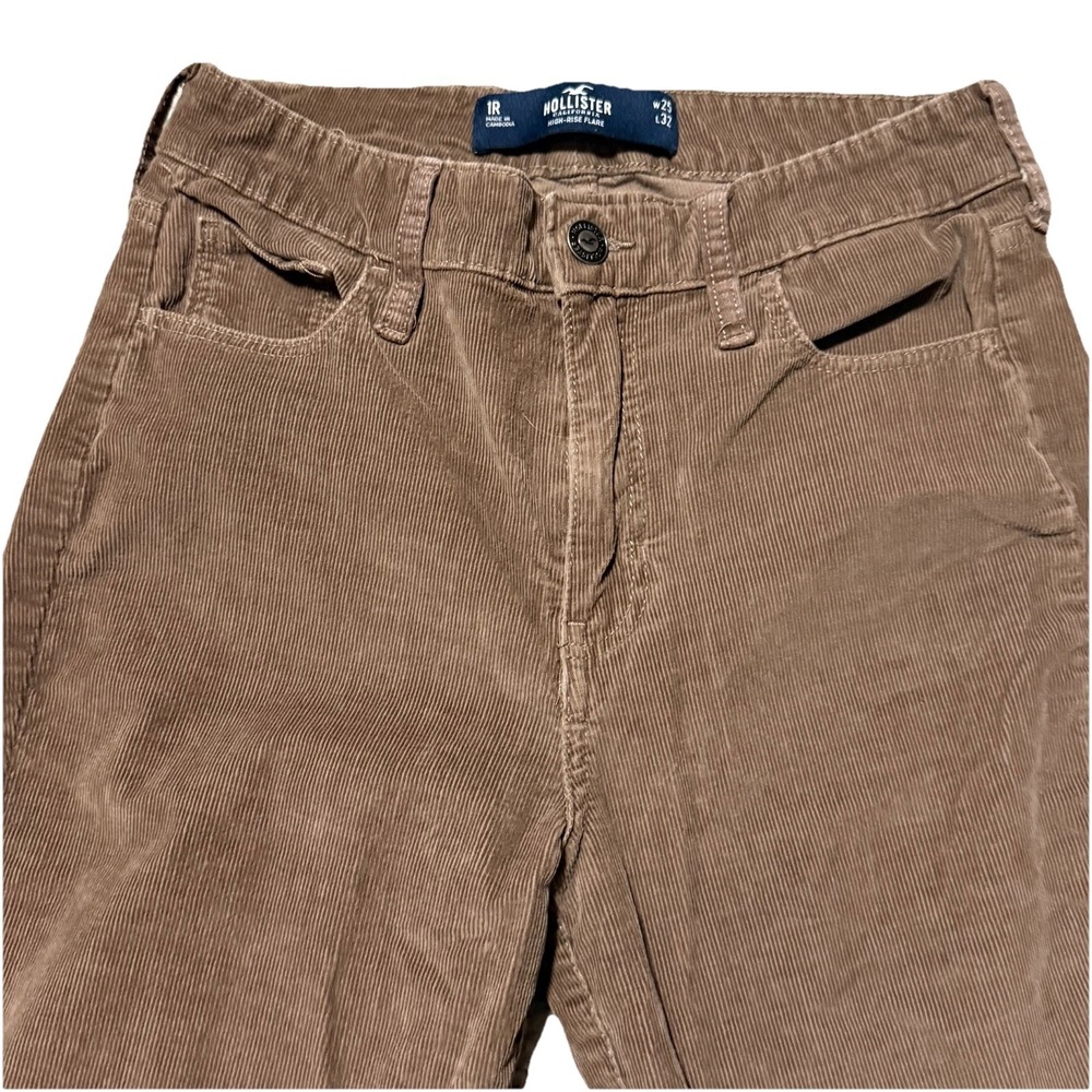hollister high rise flare corduroy pants Women's 1r - Picture 4 of 9